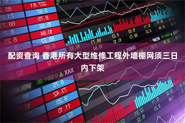 配资查询 香港所有大型维修工程外墙棚网须三日内下架
