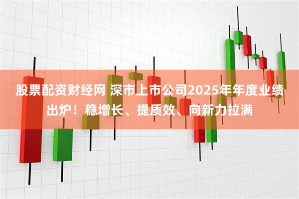 股票配资财经网 深市上市公司2025年年度业绩出炉！稳增长、提质效、向新力拉满
